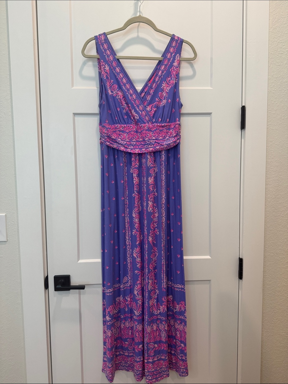 Lilly Pulitzer Lavender Maxi Dress with Pink Print